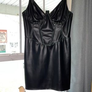 Horoscopez Vinyl Fake Leather Dress